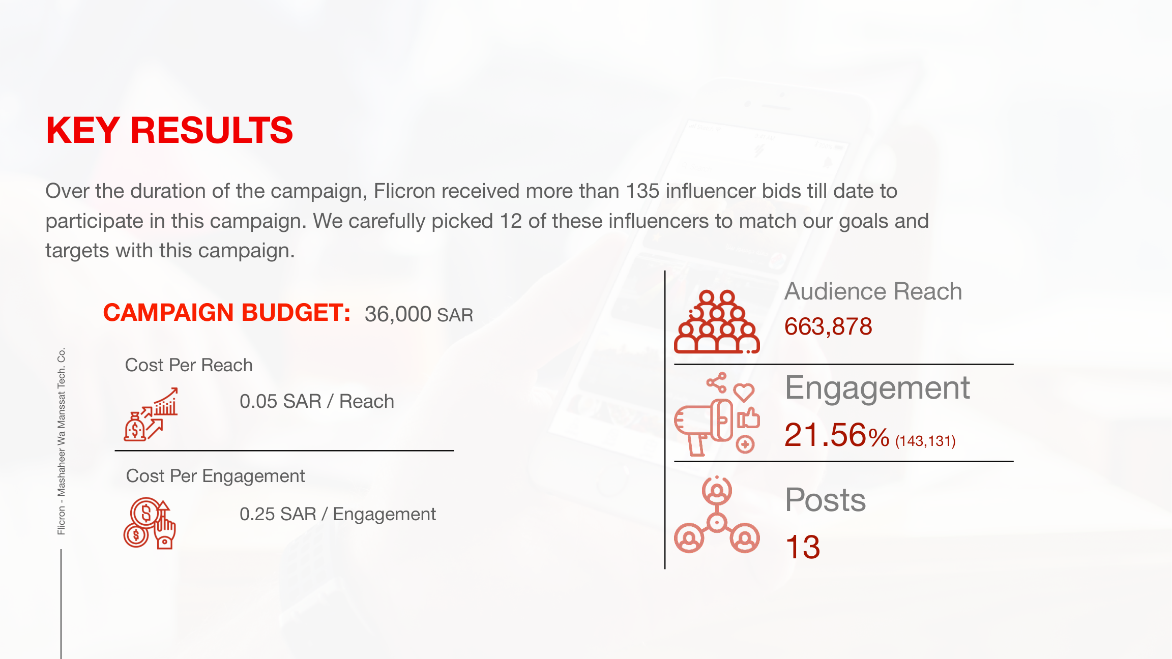 Danube campaign report showing reach, engagements and 13 posts